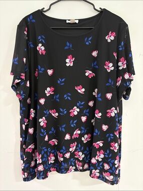 Women's plus size Calvin Klein Floral Short-Sleeve blouse top 2x